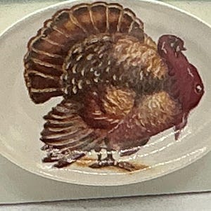 1 Pc. Miniature Thanksgiving Platter I Dollhouse Thanksgiving Decor I Miniature Doll Serving Tray I Miniature Dollhouse Dishes I 1:12 Scale