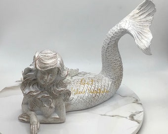 人魚像 | 人魚の装飾 | 空想にふける人魚 | リラックスした人魚