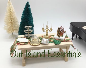 Miniature Dollhouse Christmas I Assorted Miniature Christmas Accessories I Miniature 1:12 Scale Christmas Decorations