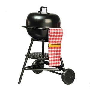 Dollhouse Miniature BBQ Grill I Miniature Doll Grill I Miniature Dollhouse Grilling I 1:12 Scale Dollhouse Summer Fun