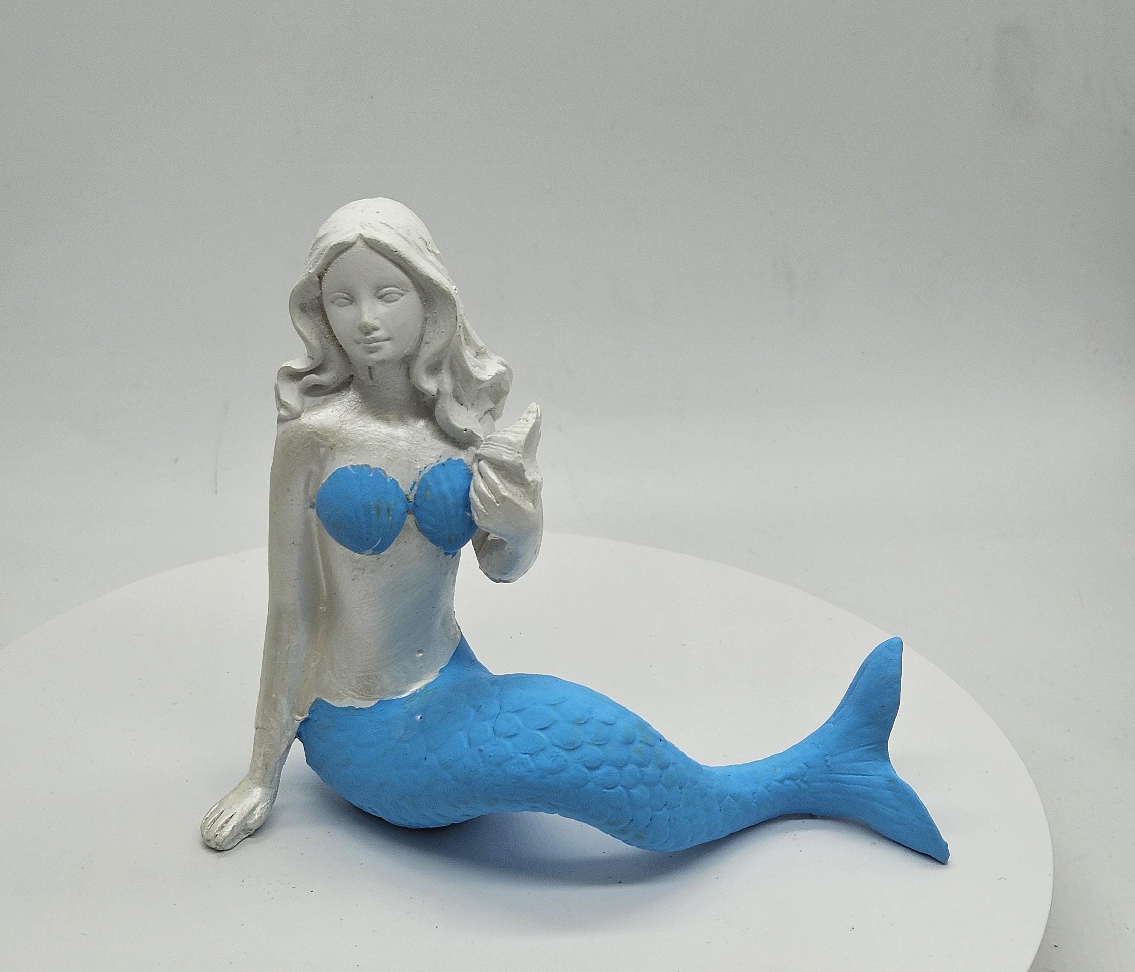 Coastal Mermaid Statue | Mermaid Decoration | Daydreaming Mermaid