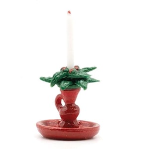 1 PC Miniature Christmas Candles I Miniature Christmas Decor I Miniature Holiday Decor I Miniature Ambiance Lighting