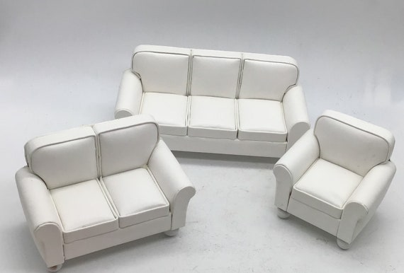 本革　ミニチュアソファセット 1セット3点販売】【2人掛け＋1人掛け×2】ミニチュアソファ ミニチュア ソファセット