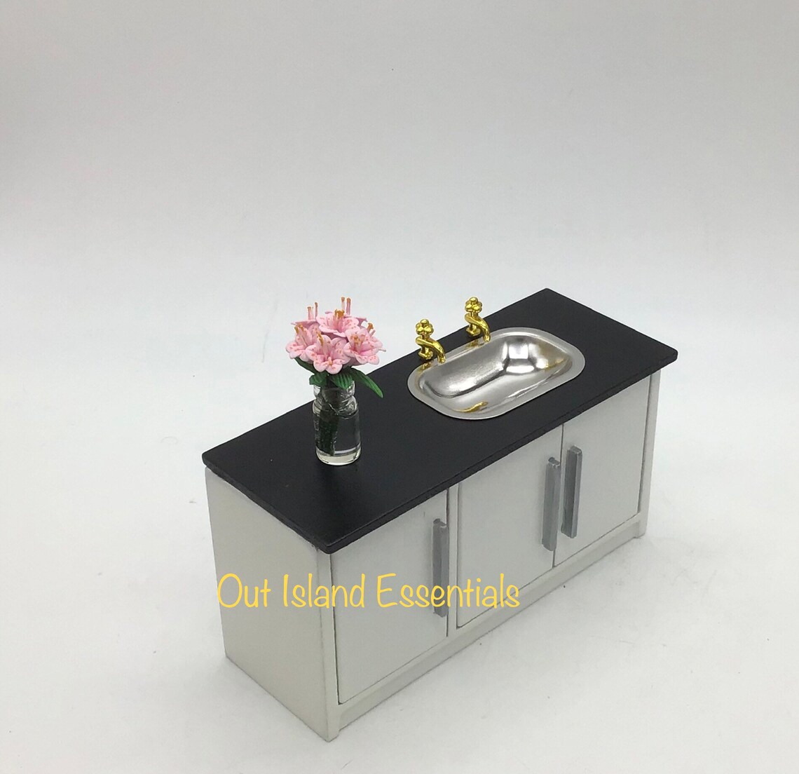 Miniature Kitchen Counter With Cupboards I Dollhouse Miniature Etsy