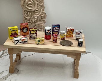 Miniature Condiments I Dollhouse Grocery I Miniature Doll Food Essentials I Miniature Dollhouse Food I 1:12 Scale Dollhouse Accessories