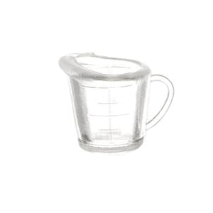 Miniature Measuring Cup I Dollhouse Baking Supplies I Miniature Doll Kitchen I Miniature Dollhouse Cooking I 1:12 Scale Doll Accessories