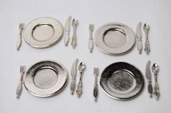4 Pc Miniature Fluted Plates I Dollhouse White Dishes I Miniature Doll Plates I Miniature Dollhouse Dishes I 1:12 Scale Doll Accessory 4 Pc Miniature Fluted Plates I Dollhouse White Dishes I Miniature Doll Plates I Miniature Dollhouse Dishes I 1:12 Scale Doll Accessory