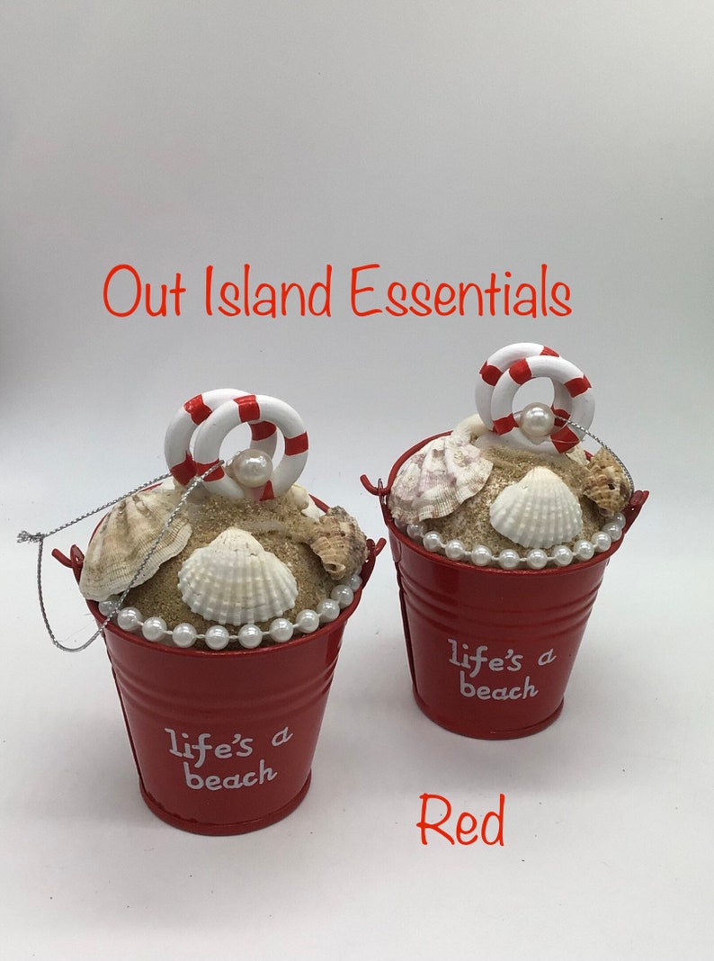 Biggie Beach Bucket Ornament I Coastal Christmas Ornament I Etsy