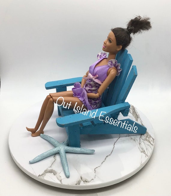 Midi Adirondack Chair I Rustic Finish Wood Doll or Coastal Decor