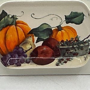 1 Pc. Miniature Thanksgiving Platter I Dollhouse Thanksgiving Decor I Miniature Pumpkin Serving Tray I Dollhouse Pumpkin Dishes I 1:12 Scale