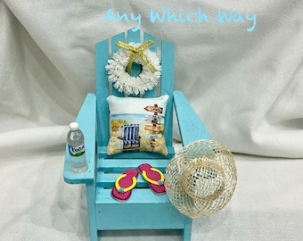 Beach Ornament I Adirondack Beach Chair Christmas Ornament I Desktop Adirondack Chair Decor