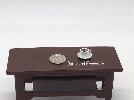 Tazze da caffè in miniatura per casa delle bambole in scala 1:12, accessori da cucina per bambole in scala 1/12, scena di caffetteria - Italia