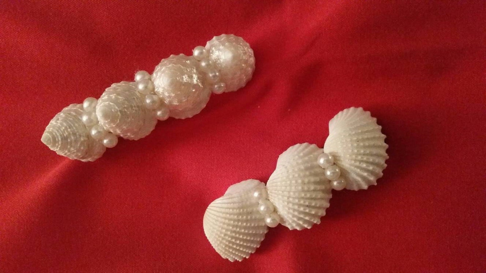Seashell Hair Clip I Mermaid Hair Clips I Coastal Hair Clip I Etsy