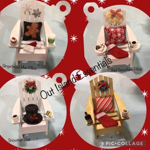 Adirondack Ornament, Christmas Beach Ornament, Adirondack Chair Christmas Ornament, Beach Chair Christmas Ornament, Adirondack Chair