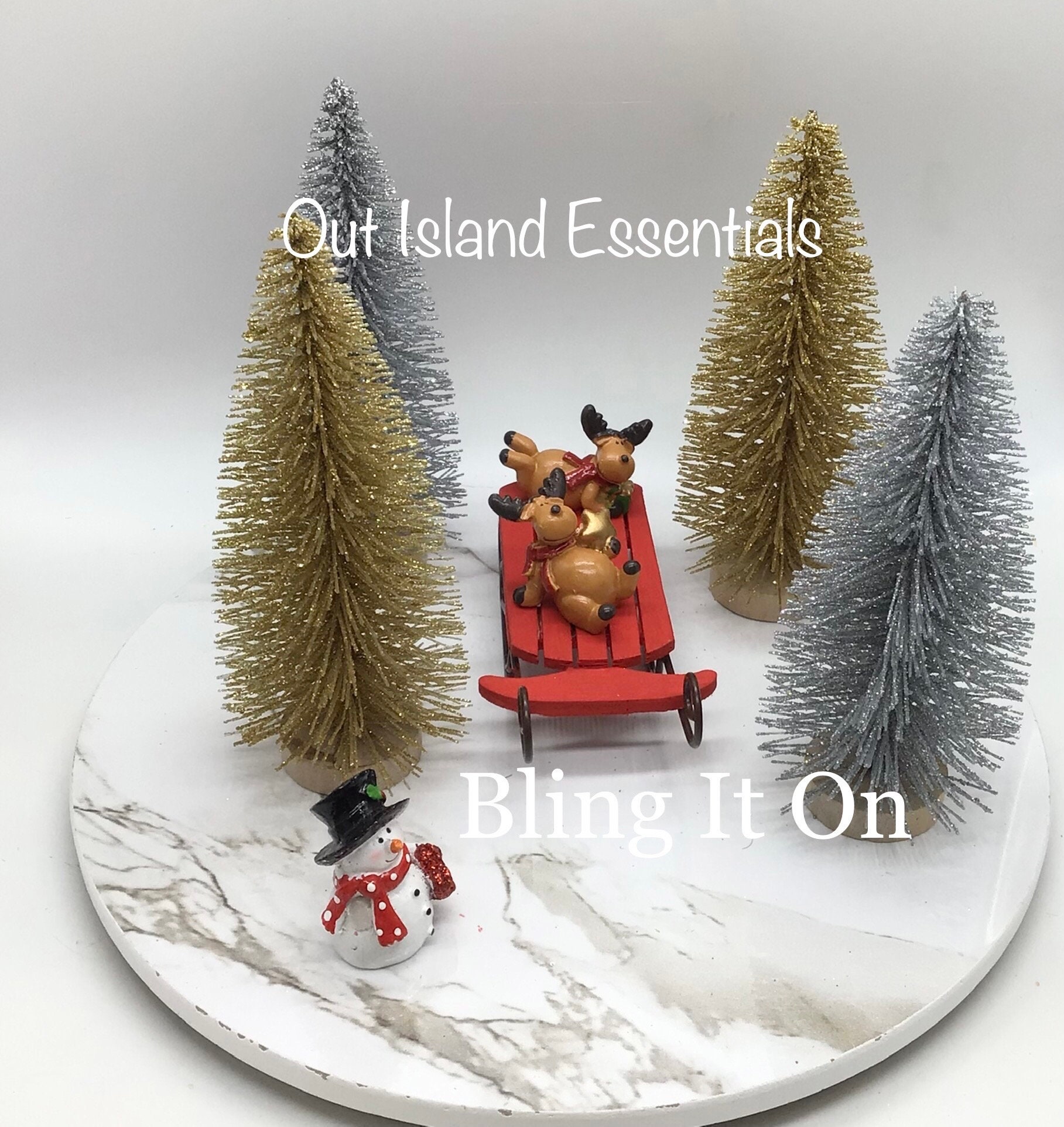 Set Decorazioni Natalizie In Miniatura Per Casa Delle Bambole – Albero, Babbo Natale, Luci LED