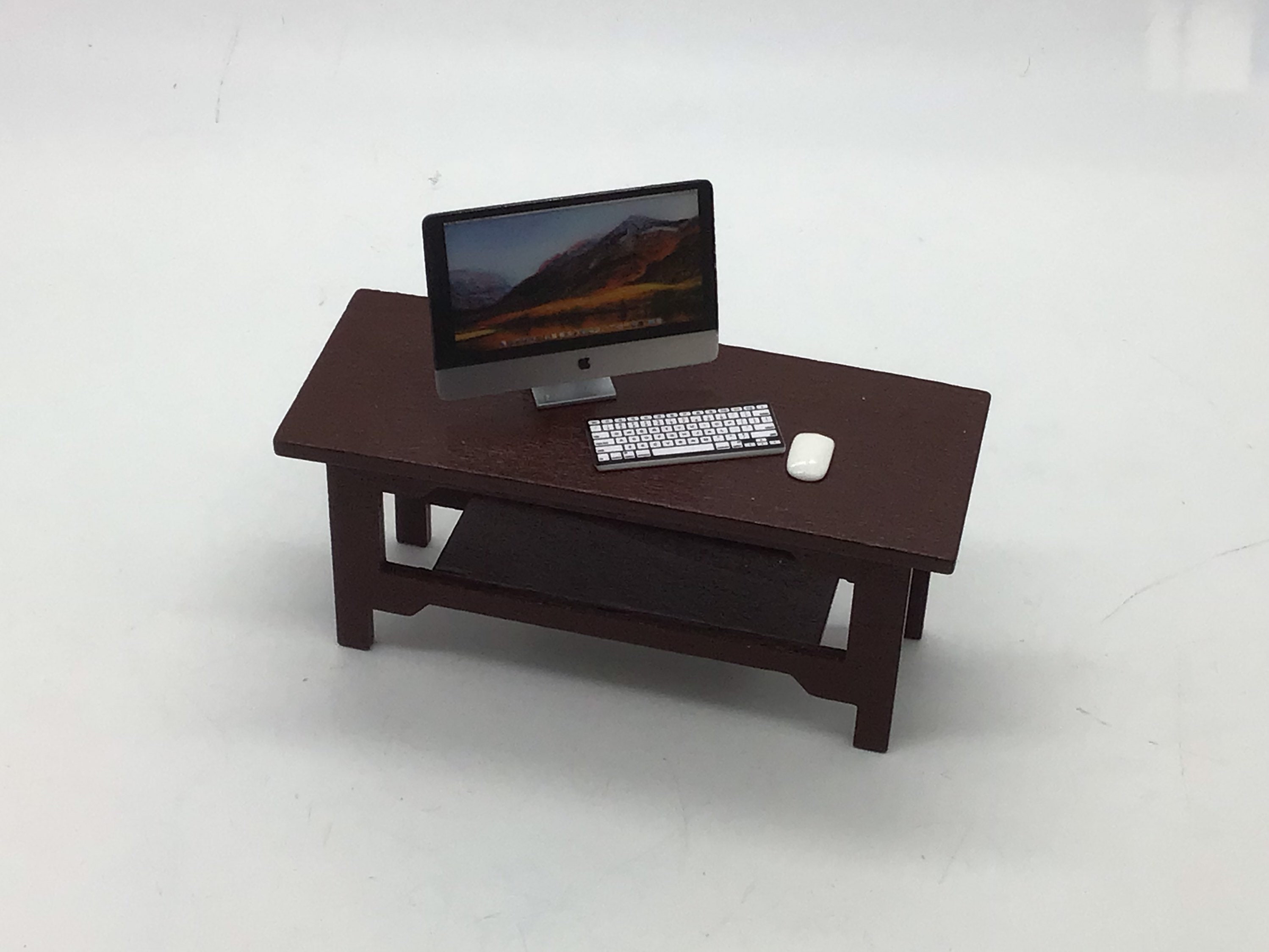 Silver Computer Set I 3 PC Miniature Computer I Dollhouse Miniature ...
