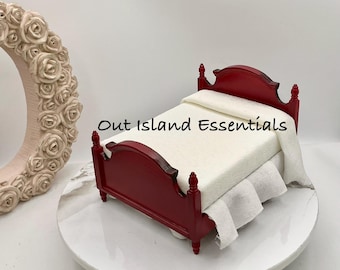 Miniature Poster Bed I Dollhouse Miniature Furniture I 1:12 Scale Bed