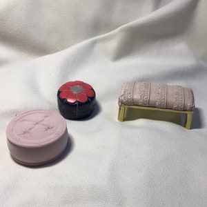 Dollhouse Ottoman I Miniature Dollhouse Furniture I Miniature Dollhouse Décor I Ottoman 1:12 Scale Accessories I Dollhouse Lounge Ottoman