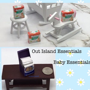 Miniature Pampers I Dollhouse Nursery SuppliesI ONE Miniature Doll Pampers I 1 12 Scale
