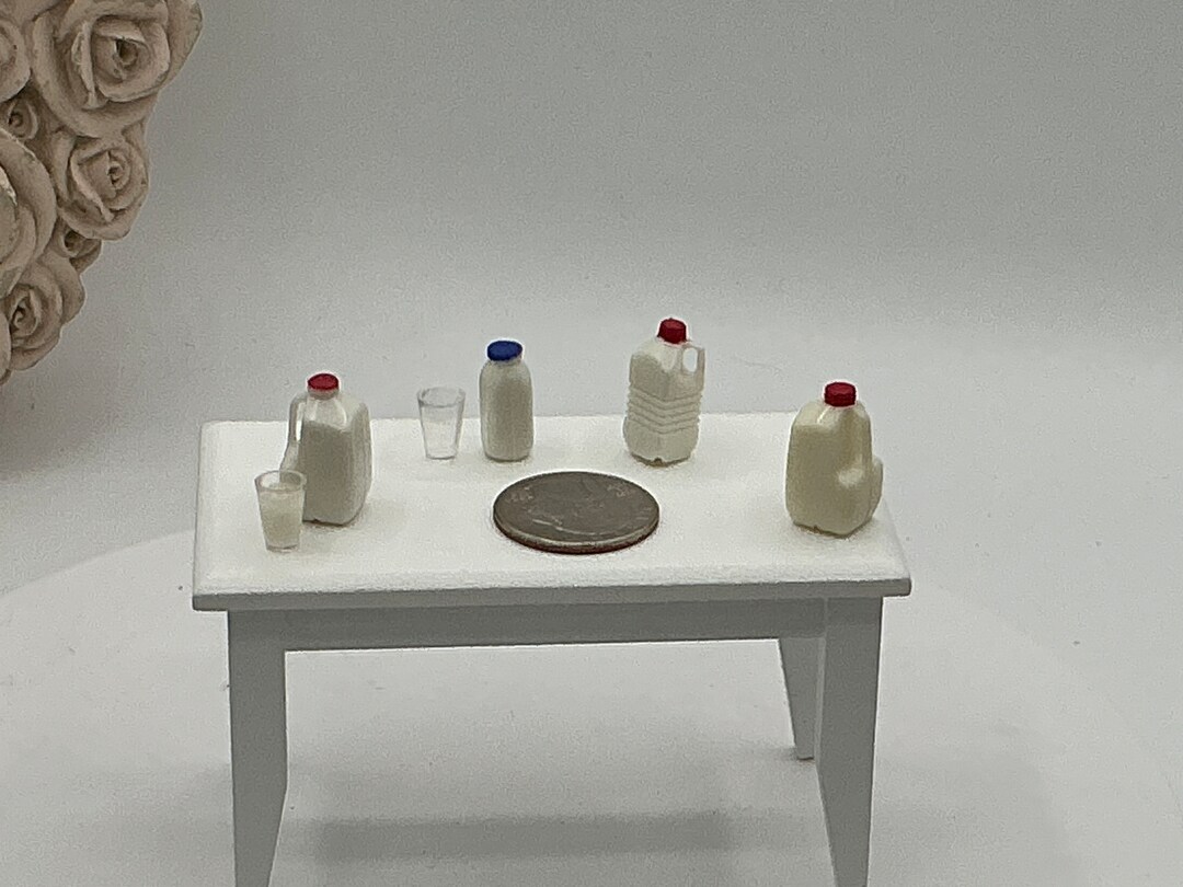 Miniature Gallon of Milk | Dollhouse Bottle of Milk I Miniature Doll Jug I Miniature Dollhouse ...