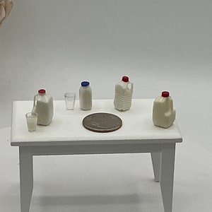 Miniature Gallon of Milk | Dollhouse Bottle of Milk I Miniature Doll Jug I Miniature Dollhouse ...