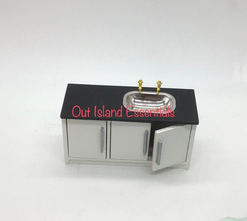 Miniature Kitchen Counter With Cupboards I Dollhouse Miniature Etsy