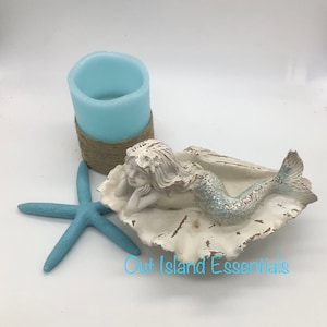 Zeemeermin in een schelp | Zeemeermindecoratie | Dagdromende zeemeermin | Ontspannende zeemeermin | Kleine zeemeermin I zeemeermindecoratie I zeemeermin in schelp