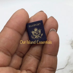 Dollhouse Miniature Passport | Dollhouse Government ID I Miniature Dollhouse Credentials I 1:12 Scale Accessories