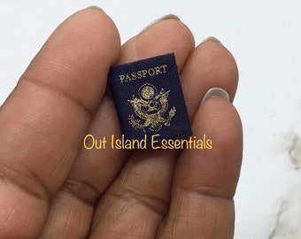 Dollhouse Miniature Passport | Dollhouse Government ID I Miniature Dollhouse Credentials I 1:12 Scale Accessories