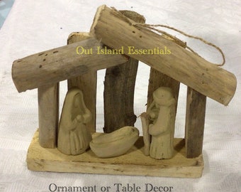 Driftwood Nativity I Rustic Nativity I Driftwood Ornament I Driftwood Decor