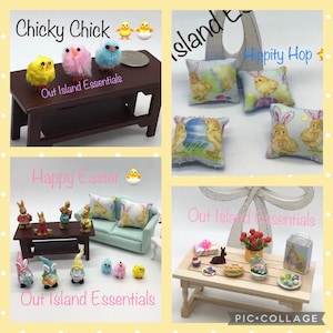 Fröhliche Miniatur Ostern | Miniatur Osterkorb I Puppenstube Osterkorb I Puppenstube Osterkorb I 1:12