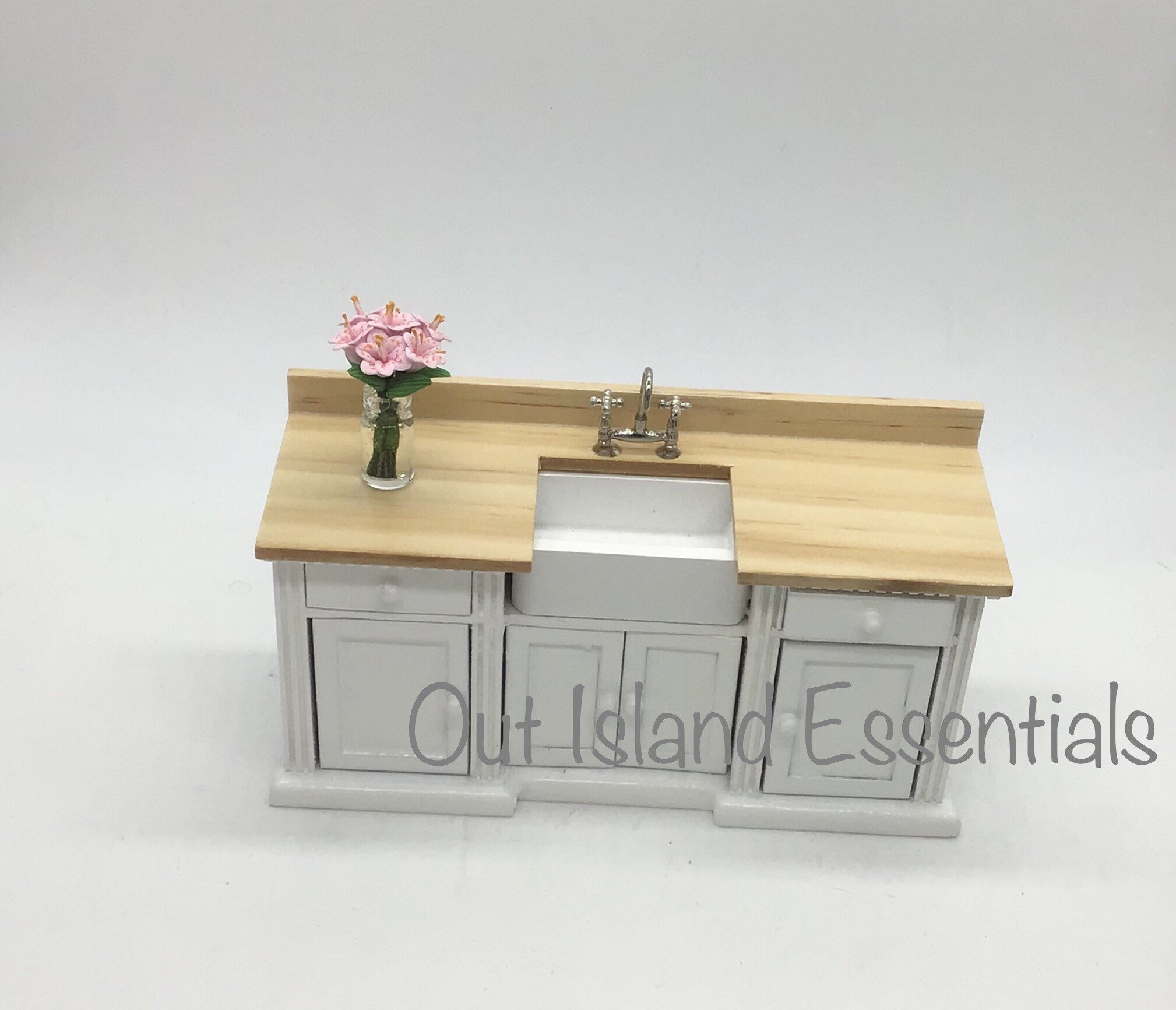 Miniature Kitchen Counter With Drawers & Cupboards I Dollhouse Etsy