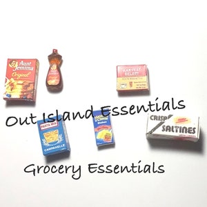 Miniature Essential Grocery I Dollhouse Grocery I Miniature Doll Food Essentials | Miniature Dollhouse Food I 1:12 Scale Accessories