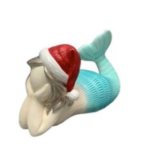 NEW Christmas Mermaid Statue | Christmas Mermaid Decoration | Daydreaming Christmas Mermaid | Fancy Tail Mermaid