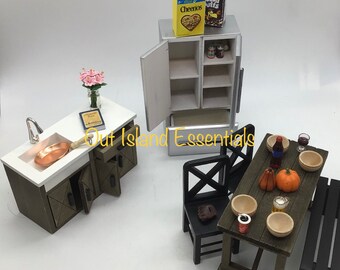 Tavolo Da Cucina In Miniatura Anni '50 - Argento Metallico Scala 1:12 Per Casa Delle Bambole