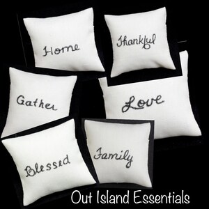 Dollhouse Miniature Pillow | Doll Pillows | Miniature 1:12 Scale Pillows