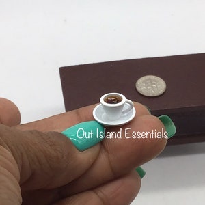 1 Pc. Dollhouse Miniature Coffee I Miniature Doll Hot Coffee I Miniature Dollhouse Food I 1:12 Scale Dollhouse Accessories I Cup Of Coffee