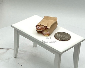 2 Pcs. Dollhouse Bread In A Bag I Miniature Doll Bread I Miniature Dollhouse Food I 1:12 Scale Dollhouse Accessories