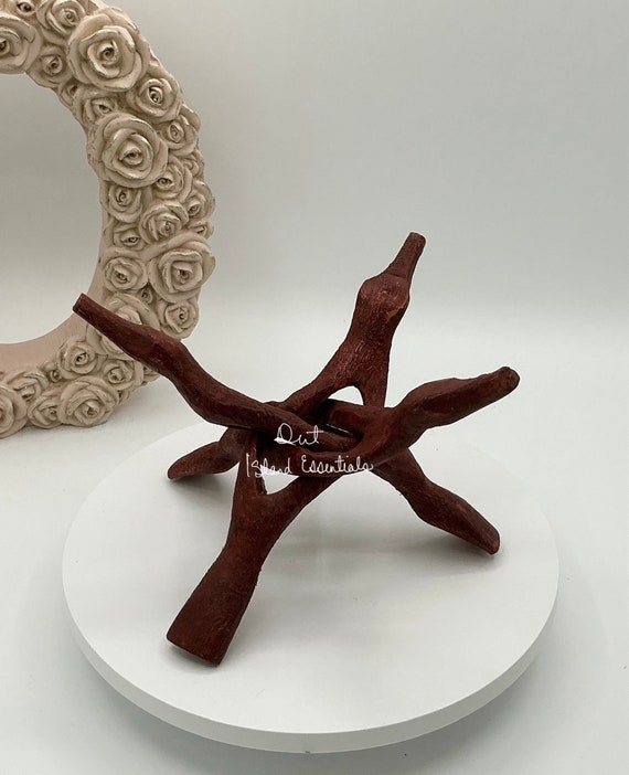 Large Wood Display Stand I Large Wooden Display Stand I Conch Shell Display Stand I Seashell Display Stand