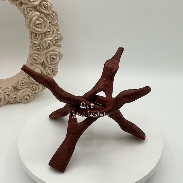 Large Wood Display Stand I Large Wooden Display Stand I Conch Shell Display Stand I Seashell Display Stand
