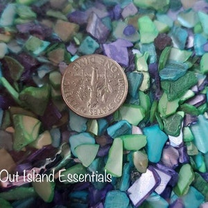 1 Cup Blue Crushed Abalone Shells I Crushed Shells I Crushed Blue Craft Shells Crushed Seashells I Craft Seashells I Teeny Crushed Shells