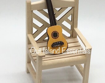Dollhouse Guitar I Miniature Doll Instruments I Miniature Dollhouse Guitar I 1:12 Scale Dollhouse Accessories I Miniature Instruments