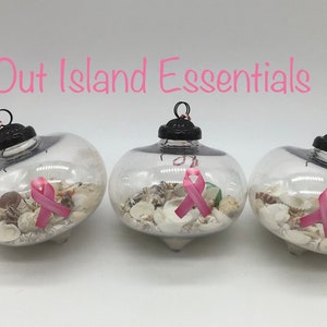 Handmade Breast Cancer Awareness Ornament | Pink Ribbon Remembrance