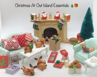 Miniature Dollhouse Christmas I Assorted Miniature Christmas Accessories I Miniature 1:12 Scale Christmas Decorations