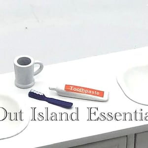 Miniature Toothpaste I Miniature Toiletries I Miniature Dollhouse Toothpaste I 1:12 Scale Dollhouse Necessities
