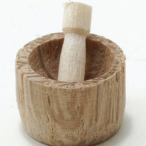2 Pc. Miniature Petit Mortier Pestal I Accessoires de maison de poupée I Poupée Miniature Cuisine Mortier Pestal I Maison de poupée miniature I 1:12 Échelle