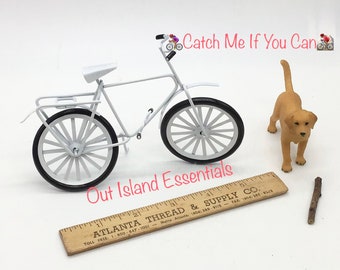 Modèle Miniature Vélo Tandem 1/10 - 27cm, Métal Et Caoutchouc, Décoration Collection - Cadeau Original