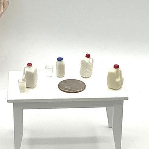 Miniature Gallon Of Milk | Dollhouse Bottle Of Milk I Miniature Doll Jug I Miniature Dollhouse Food I 1:12 Scale Dollhouse Accessories