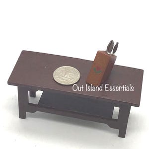 Miniature Knife Block I Dollhouse Knives I Miniature Doll Kitchen Accessories I 1:12 Scale Dollhouse Accessories