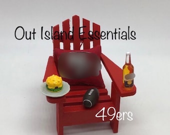 49ers Ornament I Football Christmas Ornament | Adirondack Chair Ornament I San Francisco 49ers Christmas Ornament I Coastal Cottage